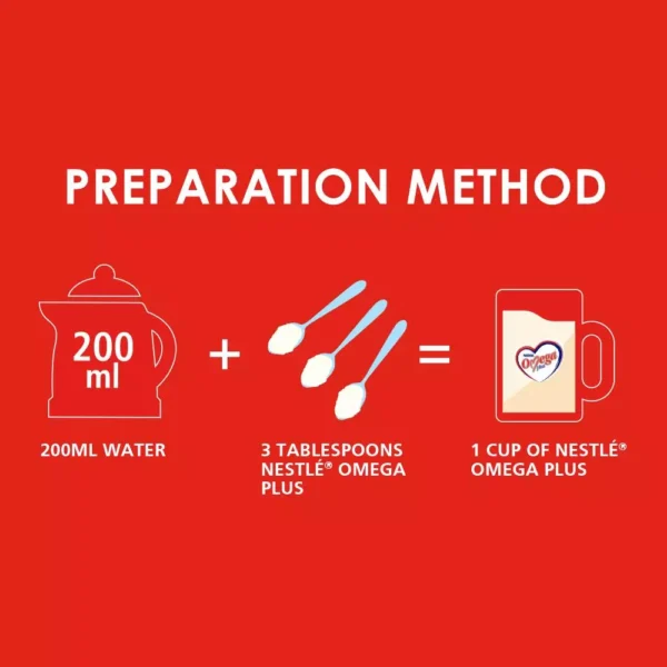 Nestlé Omega Plus Plain Milk Powder 2 x 1kg