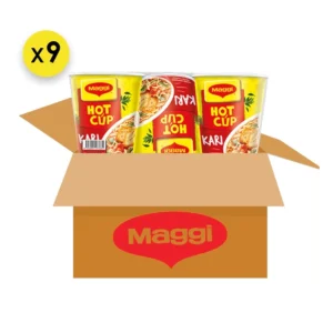 MAGGI Hot Cup Curry Instant Noodles 58g x 6 Cups - Carton of 9