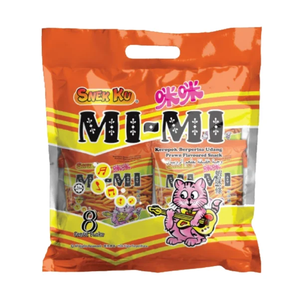 Snek Ku Mi-Mi Prawn Flavored Snack 22g x 8 Packs