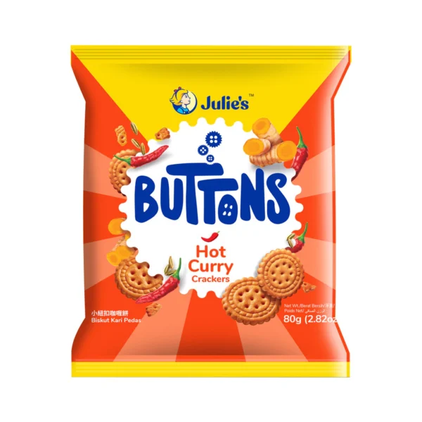 Julie’s Button Hot Chili Biscuit 80g