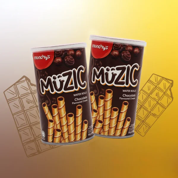 Munchy’s Muzic Wafer Rolls Chocolate Cream 85g